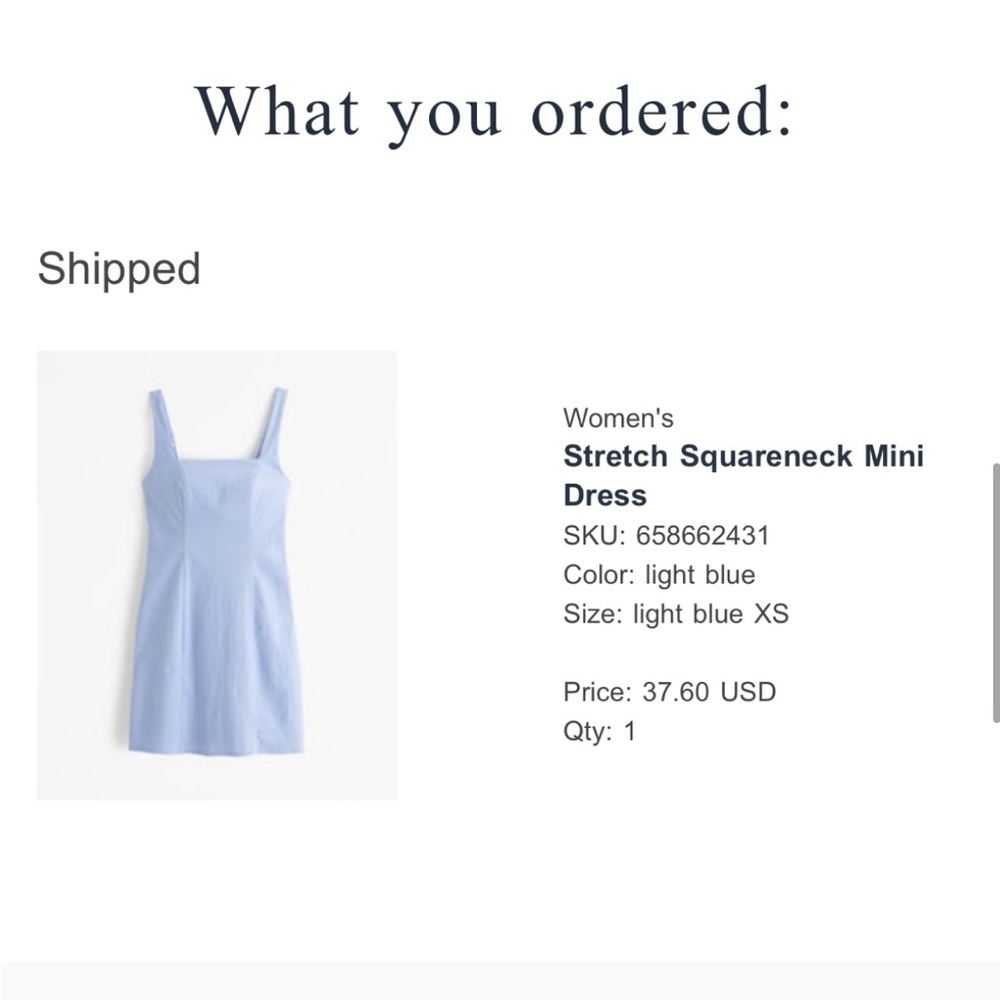 Abercrombie & Fitch Blue Mini Dress